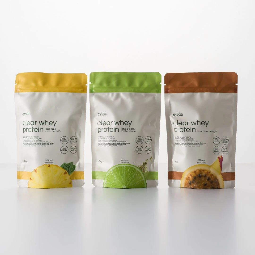 Clear Whey Pouch 84g - Kit 3 Sabores