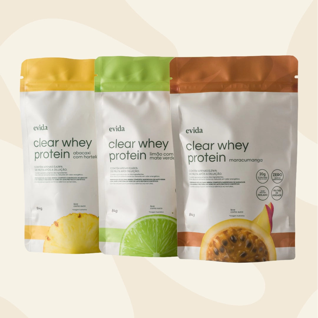 Clear Whey Pouch 84g - Kit 3 Sabores