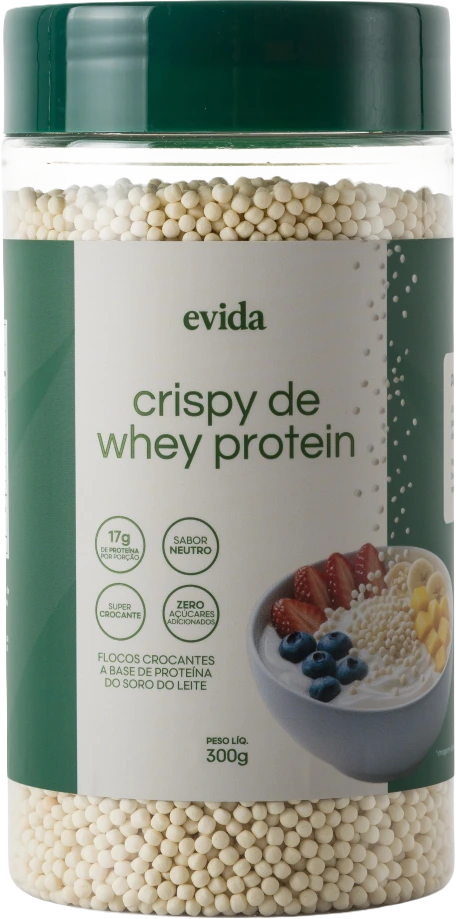 Crispy de Whey Protein 300g - Bolinhas crocantes de whey