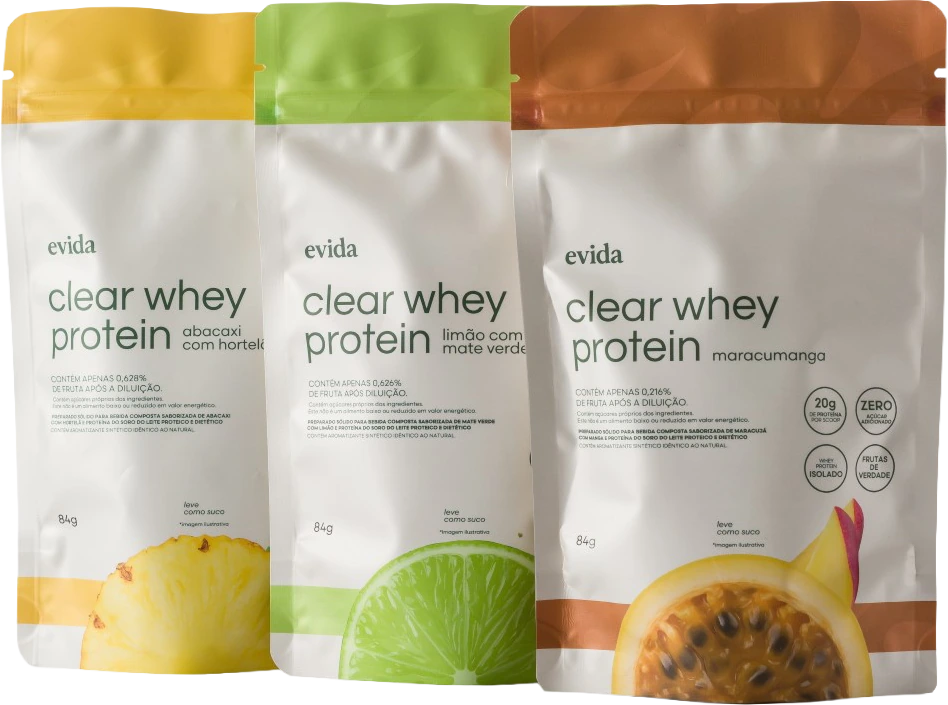 Clear Whey Pouch 84g - Kit 3 Sabores